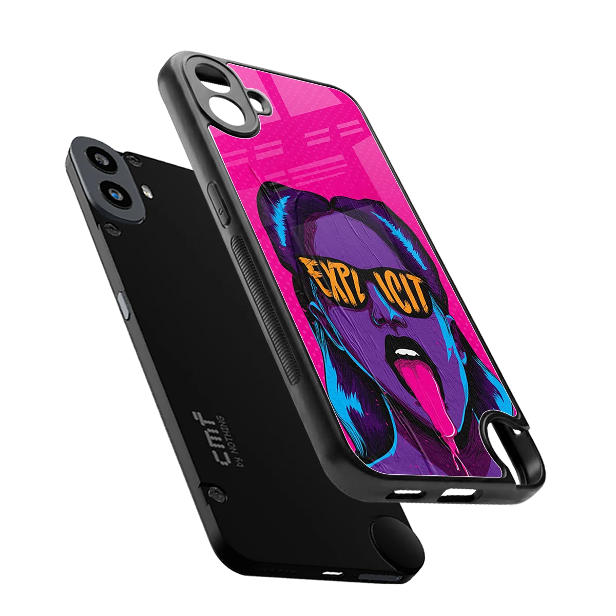 Explicit sleek cmf nothing phone 1 cover with tempered glass back and TPU edges