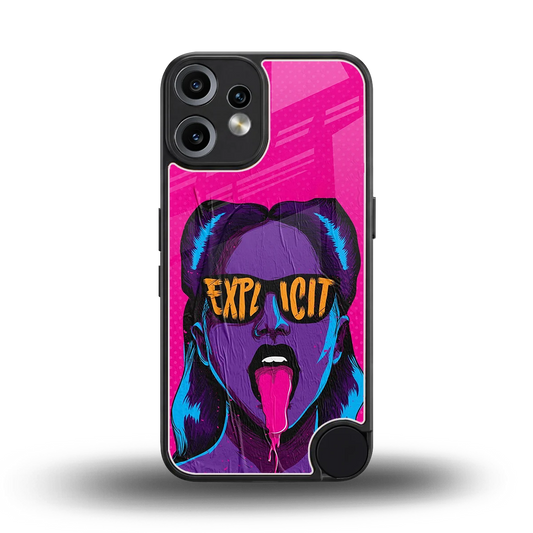 Explicit back phone cover | glass case for cmf nothing phone 2 pro