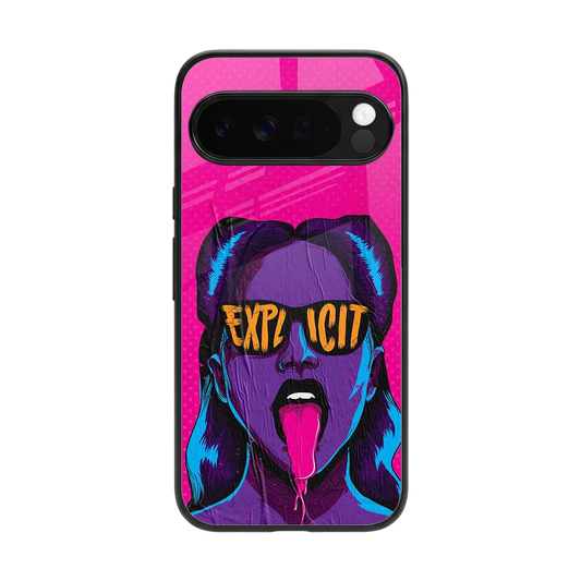 Explicit back phone cover | glass case for google pixel 10 pro xl