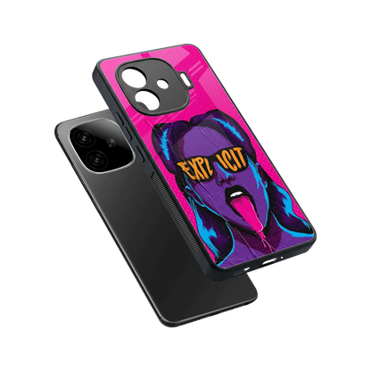 Explicit sleek iqoo neo 10r 5g cover with tempered glass back and TPU edges
