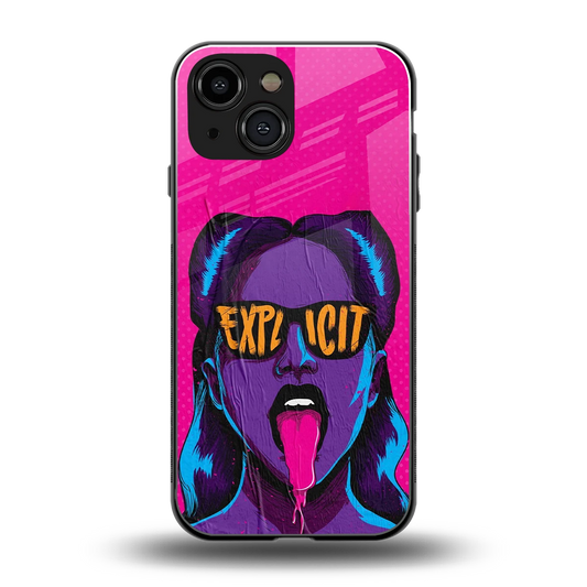 Explicit back phone cover | glass case for iphone 13 mini