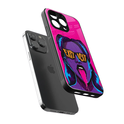 Explicit sleek iphone 14 pro max cover with tempered glass back and TPU edges