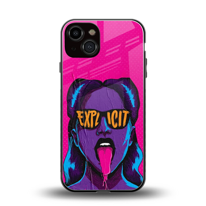Explicit back phone cover | glass case for iphone 14