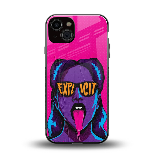 Explicit back phone cover | glass case for iphone 14