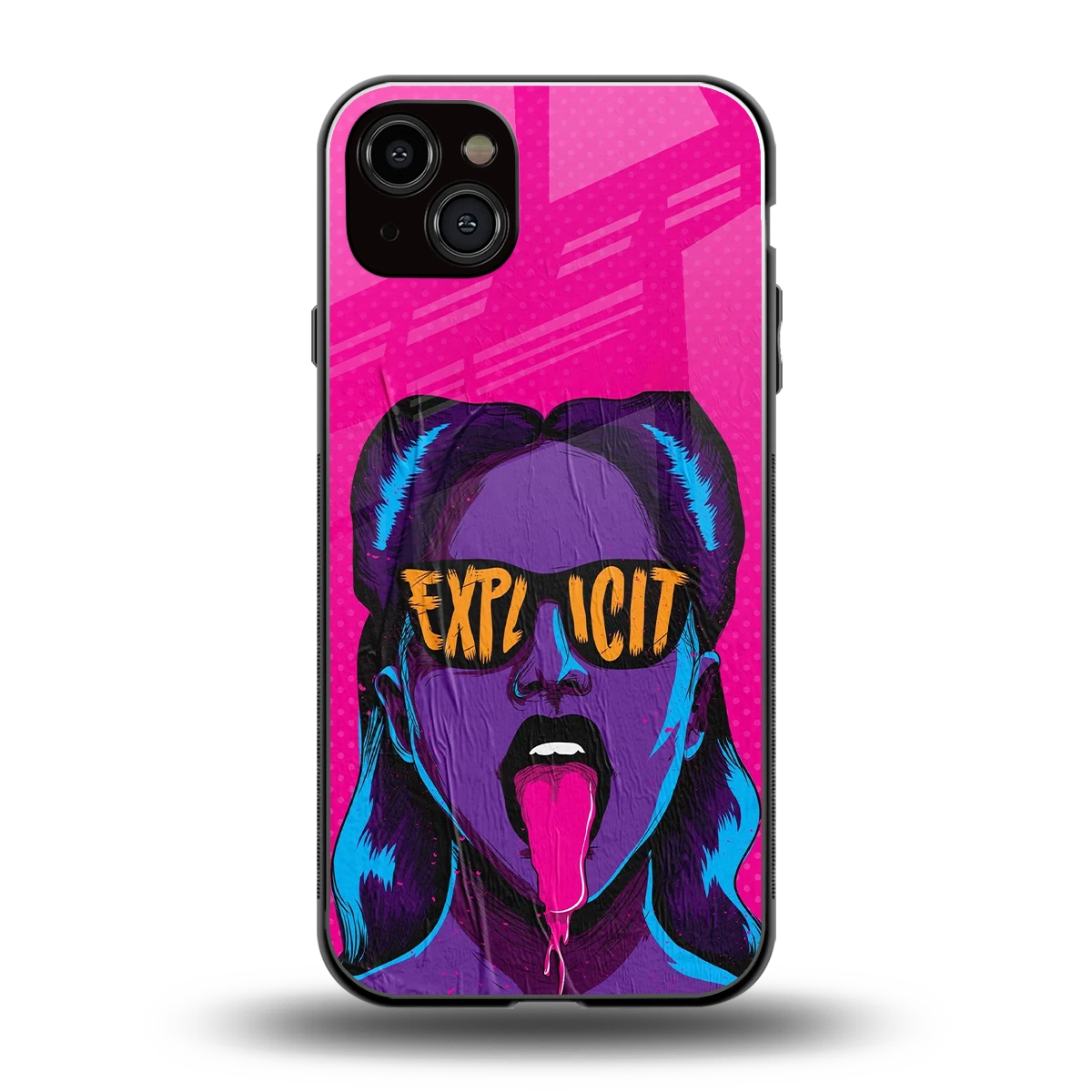Explicit back phone cover | glass case for iphone 14 plus