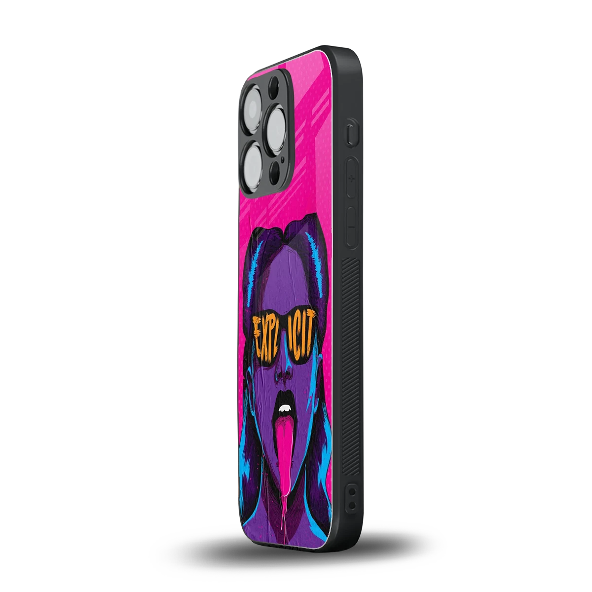 Explicit iphone 15 pro mobile cover | shockproof glass phone case