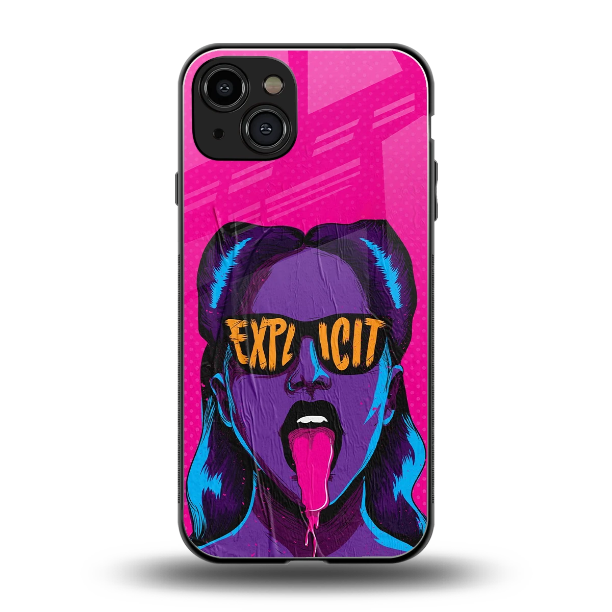 Explicit back phone cover | glass case for iphone 15