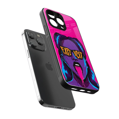 Explicit sleek iphone 15 pro cover with tempered glass back and TPU edges