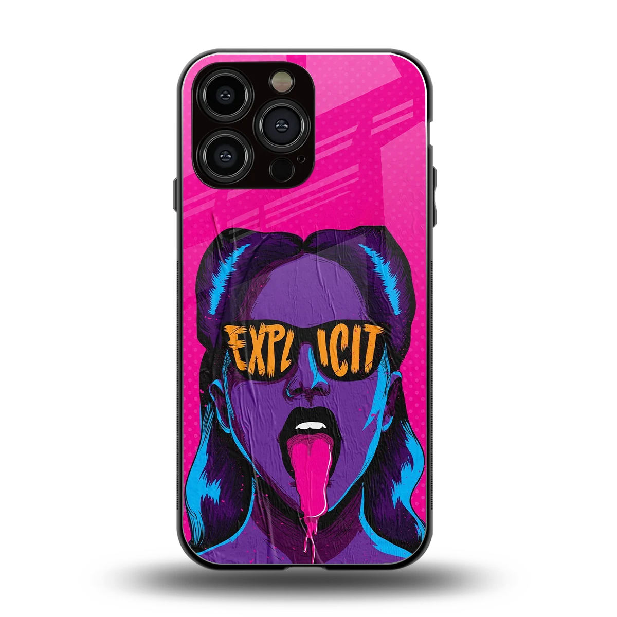 Explicit back phone cover | glass case for iphone 16 pro max
