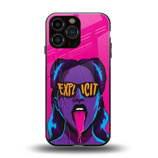 Explicit back phone cover | glass case for iphone 16 pro max