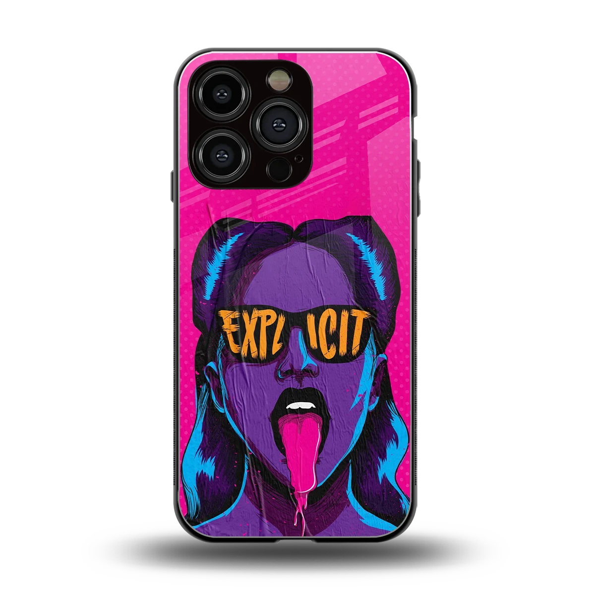 Explicit back phone cover | glass case for iphone 16 pro