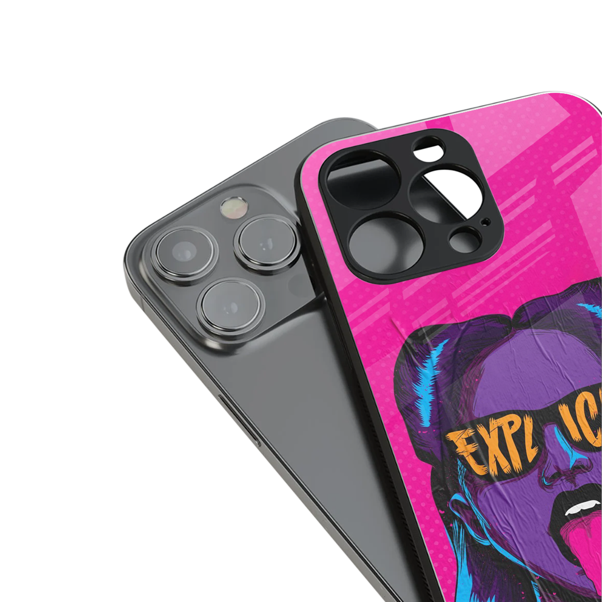 Explicit stylish phone case for iPhone 16 | glossy glass and slim fit