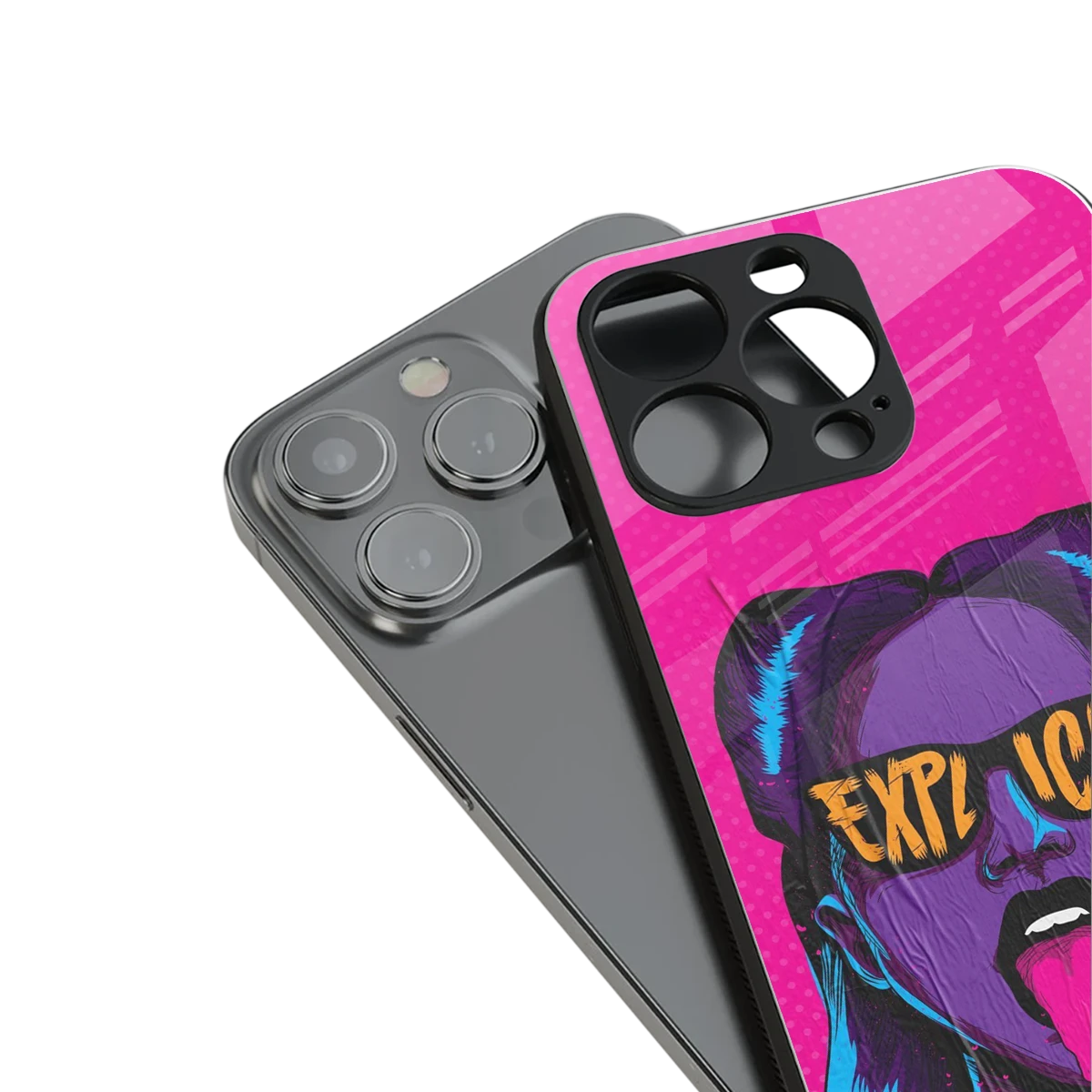 Explicit stylish phone case for iphone 15 pro max | glossy glass and slim fit