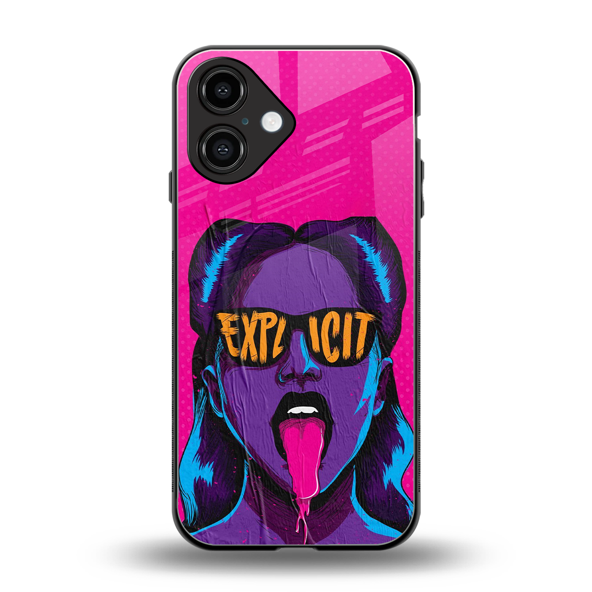 Explicit back phone cover | glass case for iphone 16