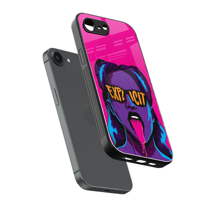 Explicit sleek iphone 16e cover with tempered glass back and TPU edges