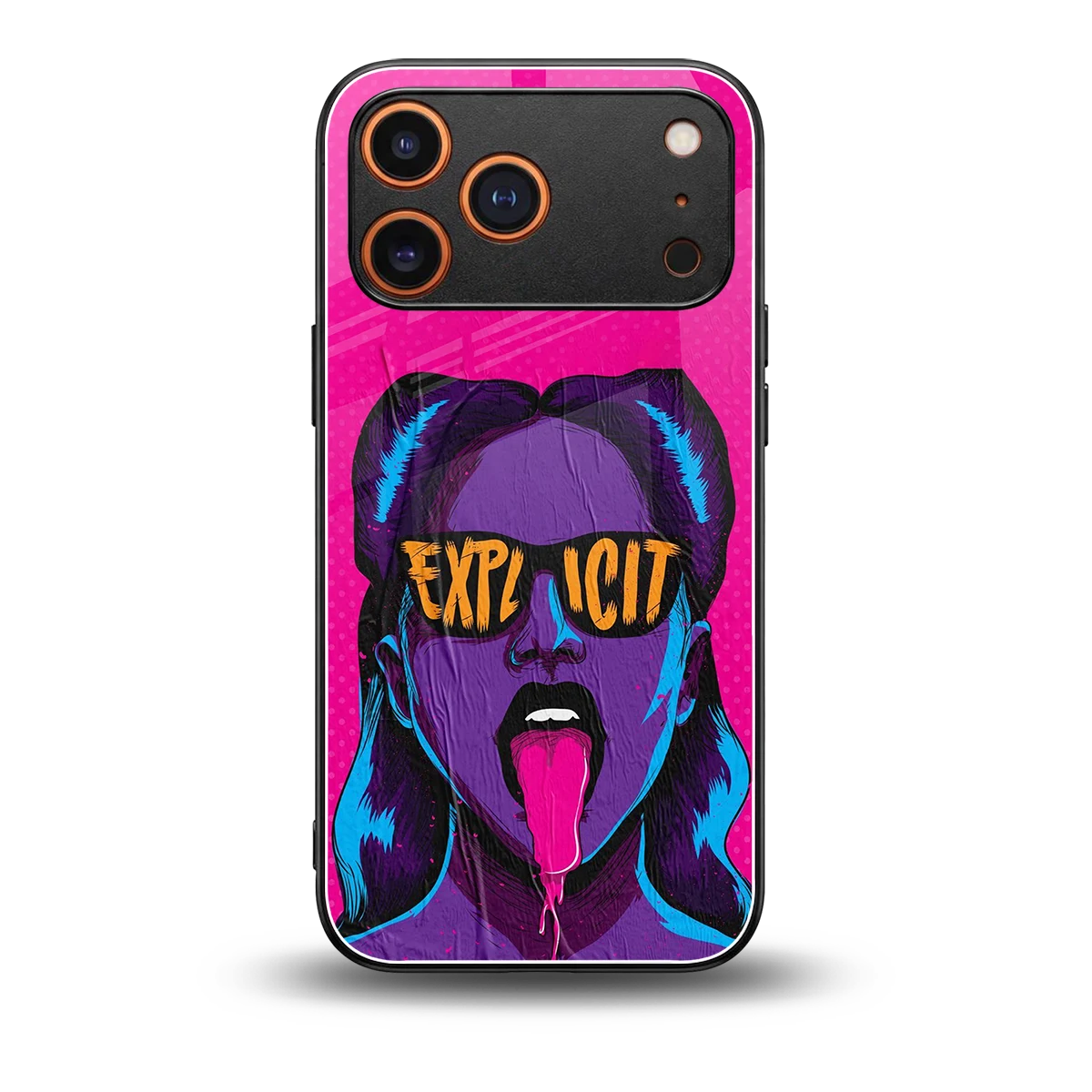 Explicit back phone cover | glass case for iphone 17 pro