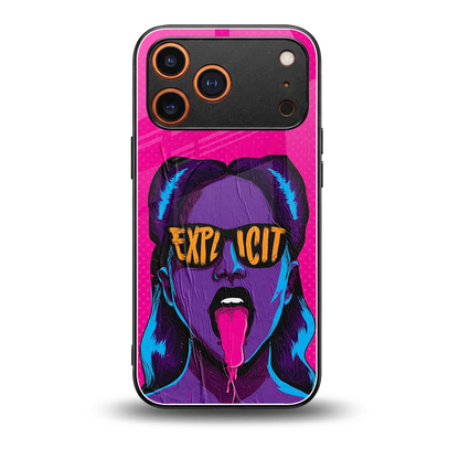Explicit back phone cover | glass case for iphone 17 pro max