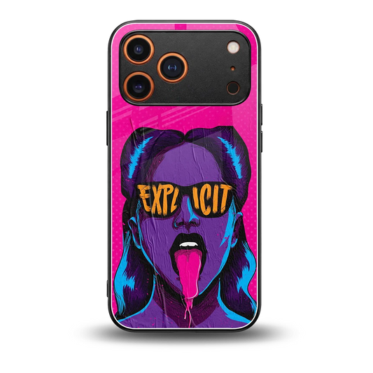 Explicit back phone cover | glass case for iphone 17 pro max