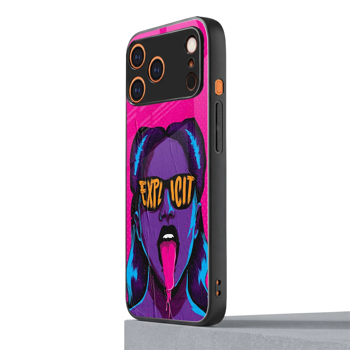 Explicit iphone 17 pro mobile cover | shockproof glass phone case