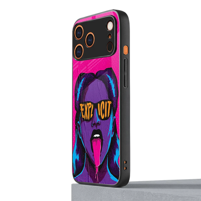 Explicit iphone 17 pro max mobile cover | shockproof glass phone case