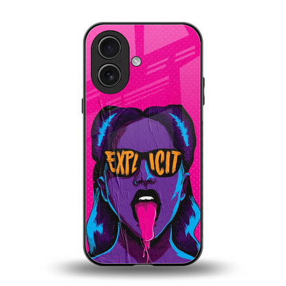 Explicit back phone cover | glass case for iphone 17