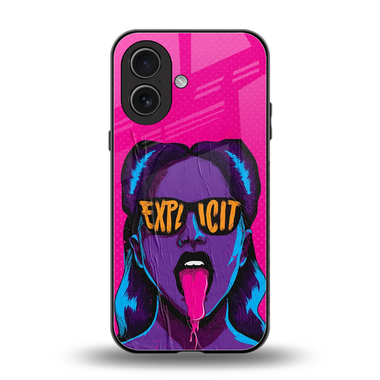 Explicit back phone cover | glass case for iphone 17