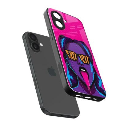 Explicit sleek iphone 17 cover with tempered glass back and TPU edges