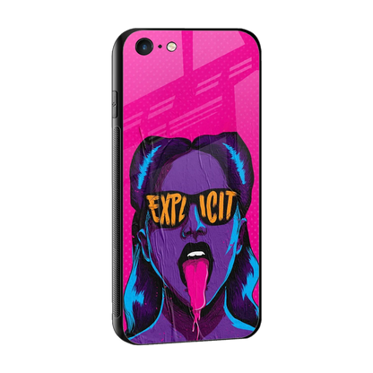 Explicit sleek iphone 6s plus cover with tempered glass back and TPU edges