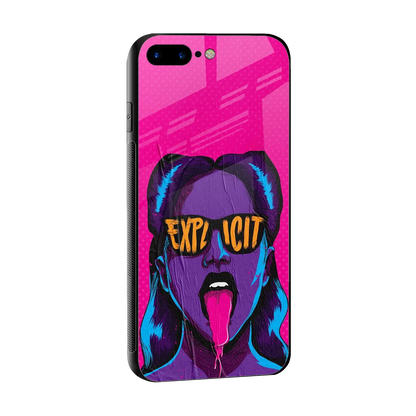 Explicit sleek iphone 8 plus cover with tempered glass back and TPU edges