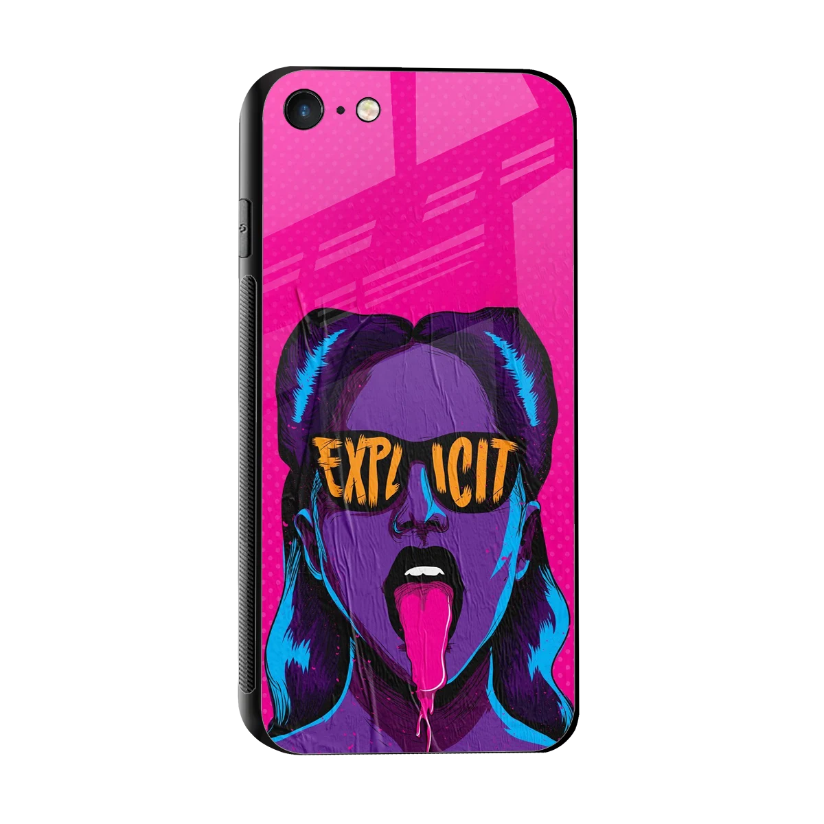 Explicit sleek iphone 7 cover with tempered glass back and TPU edges