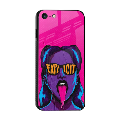 Explicit sleek iphone 7 cover with tempered glass back and TPU edges