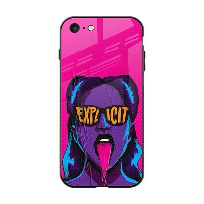 Explicit back phone cover | glass case for iphone 7
