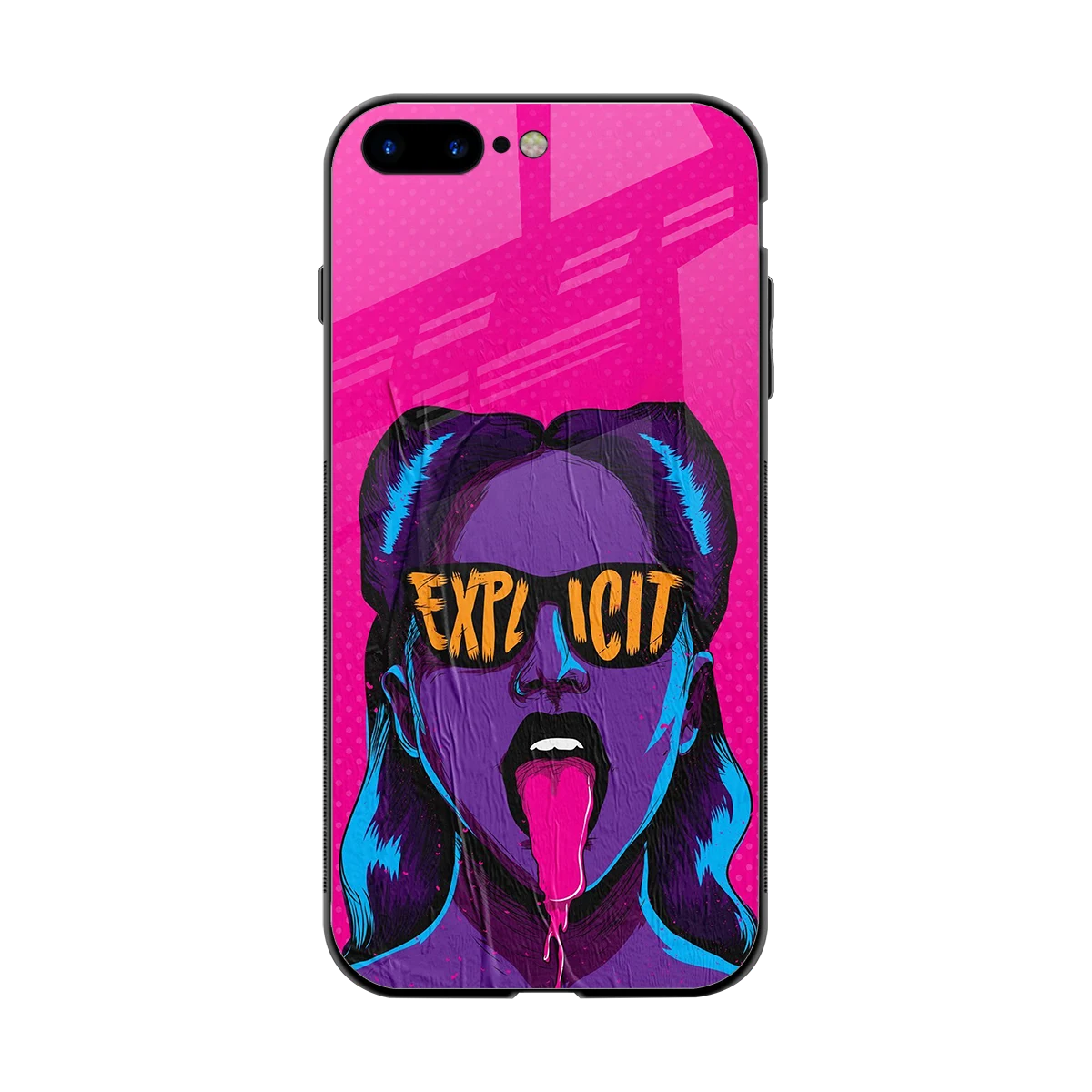 Explicit back phone cover | glass case for iphone 8 plus
