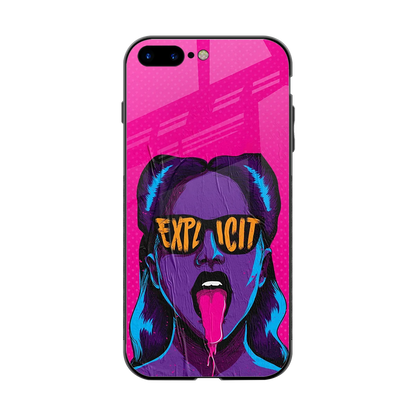 Explicit back phone cover | glass case for iphone 8 plus