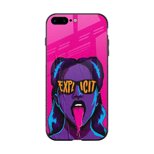 Explicit back phone cover | glass case for iphone 8 plus