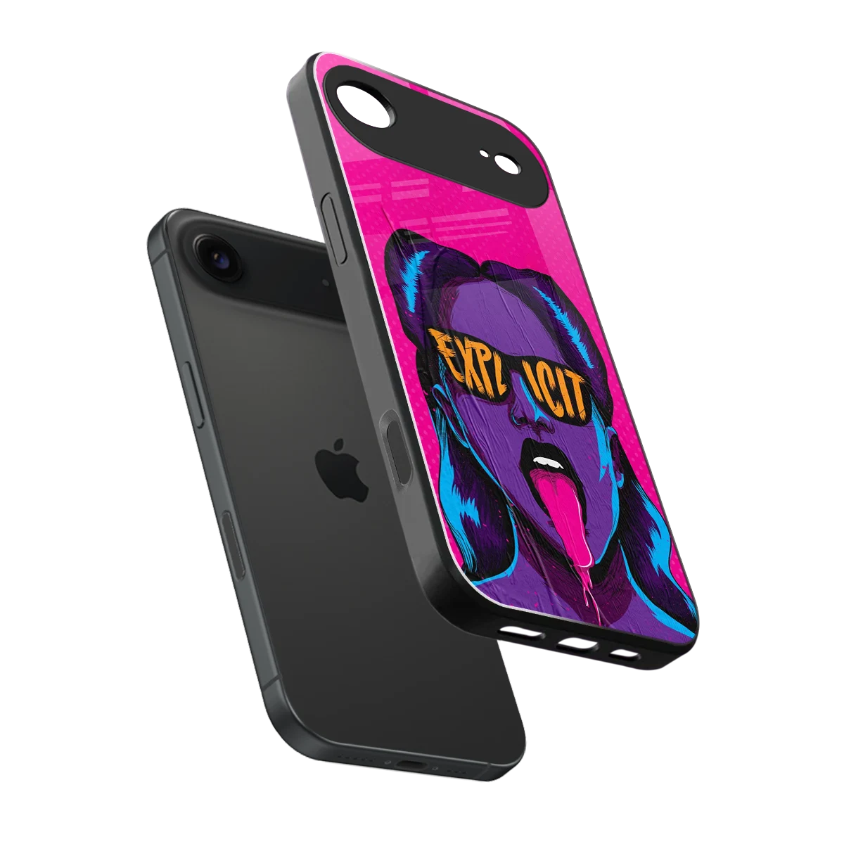 Explicit sleek iphone air cover with tempered glass back and TPU edges
