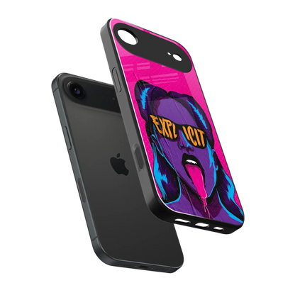 Explicit sleek iphone air cover with tempered glass back and TPU edges