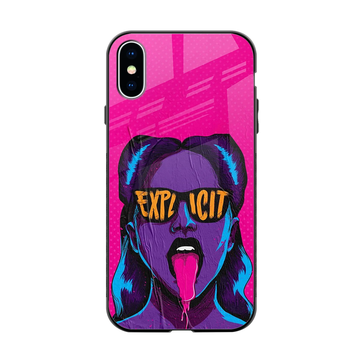 Explicit back phone cover | glass case for iphone x