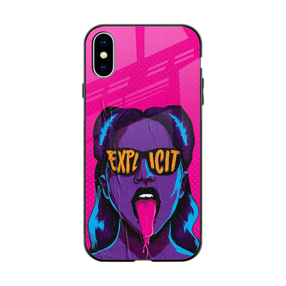 Explicit back phone cover | glass case for iphone x