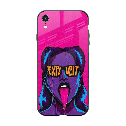 Explicit back phone cover | glass case for iphone xr
