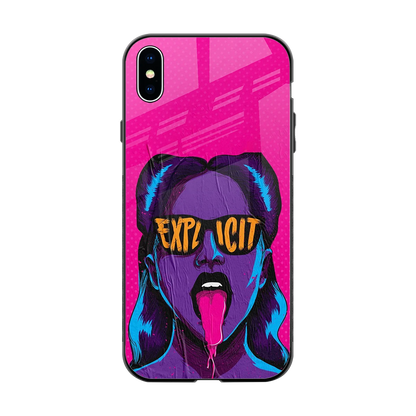 Explicit back phone cover | glass case for iphone xs max