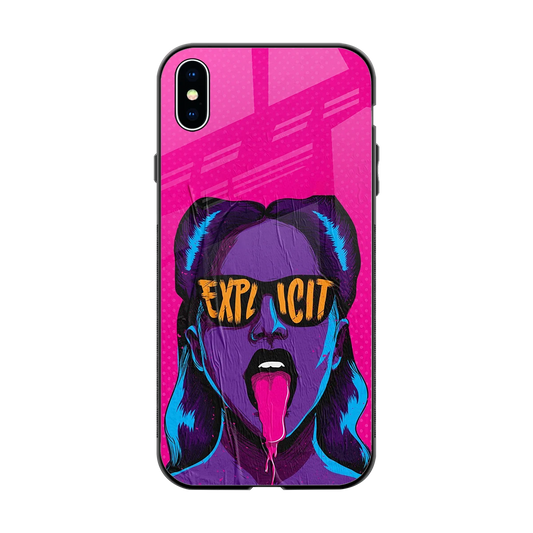 Explicit back phone cover | glass case for iphone xs max