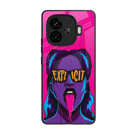 Explicit back phone cover | glass case for iqoo neo 10r 5g