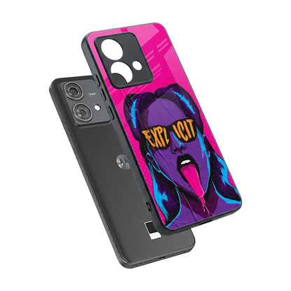 Explicit sleek motorola edge 40 neo 5g cover with tempered glass back and TPU edges