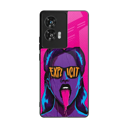 Explicit back phone cover | glass case for motorola edge 50 fusion