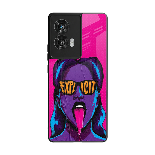 Explicit back phone cover | glass case for motorola edge 50 fusion