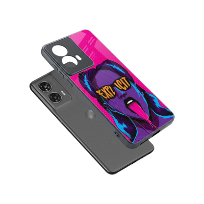 Explicit sleek motorola edge 50 fusion cover with tempered glass back and TPU edges