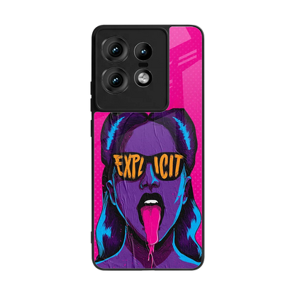 Explicit back phone cover | glass case for motorola edge 50 pro