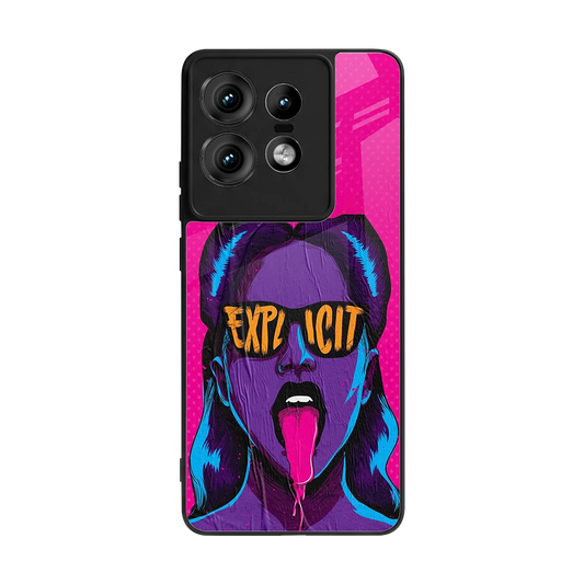 Explicit back phone cover | glass case for motorola edge 50 pro