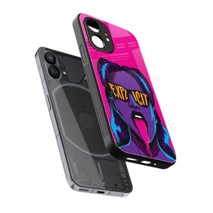 Explicit sleek nothing phone 1 cover with tempered glass back and TPU edges